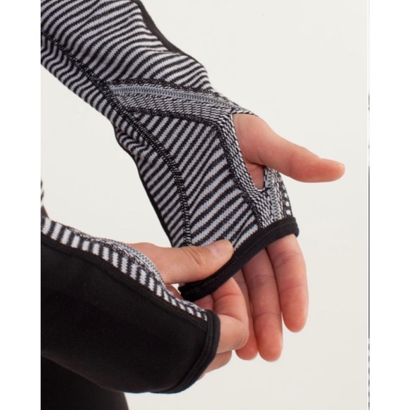 Lululemon Run: U-Turn Pullover Mini Check Pique Blackwhite - Picture 4 of 9